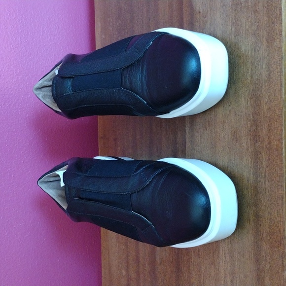 Linea Paolo women's Black Kaira Platform Nappa Leather Sneaker. VGUC. size 9.5 - Picture 4 of 15